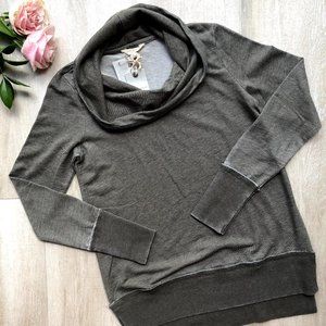 NWT Lucky Brand Cowl Neck Sweater Army Green